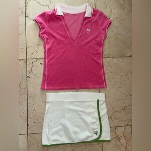 WHITE JUICY TERRY SKIRT💕